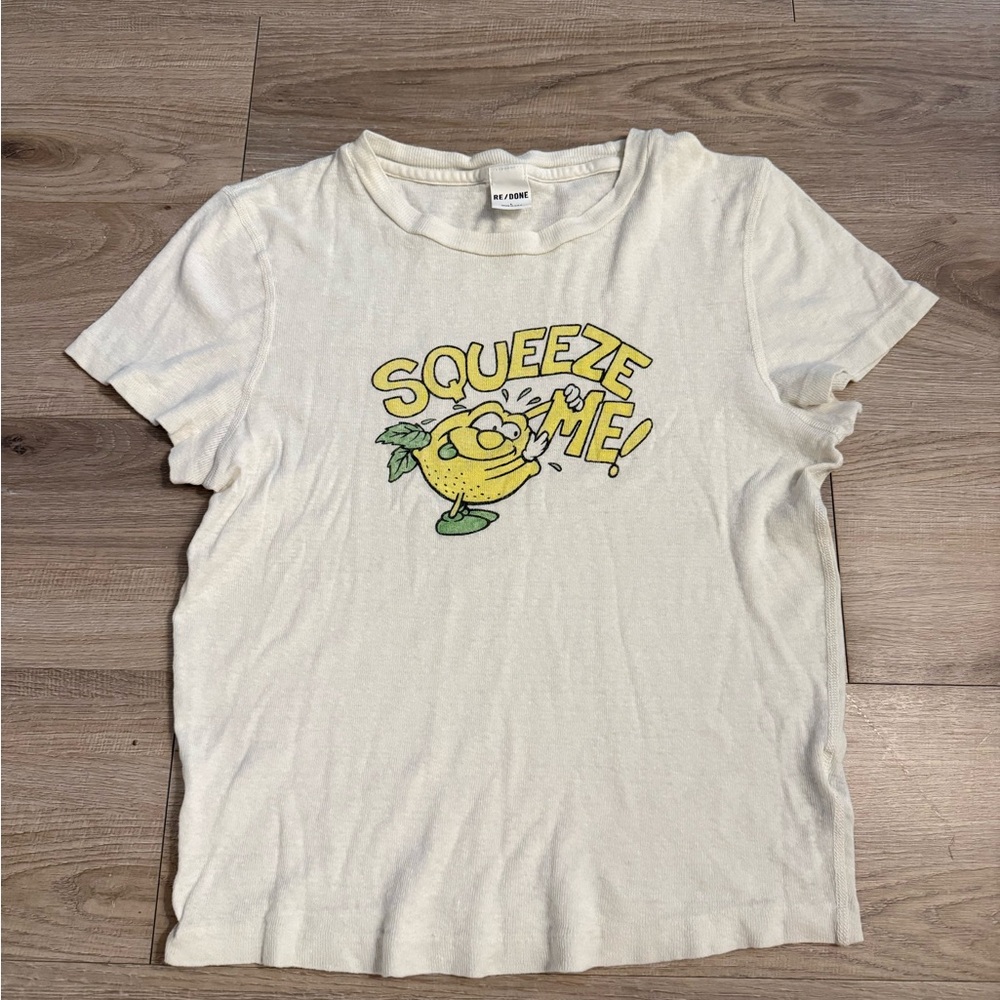 Re/Done 90s Baby Tee Squeeze Me - Picture 2 of 5